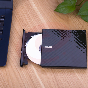 华硕(ASUS) 8倍速 USB2.0 外置DVD刻录机 移动光驱 黑色(兼容苹果系统/SDRW-08D2S-U)