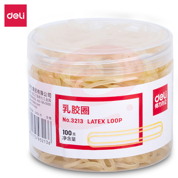 得力(deli) 乳胶圈3213 黄色 SKU：YDKJ07412