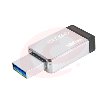 金士顿 Kingston  DT50 U盘 128GB (黑色) USB3.1 金属U盘