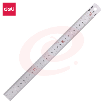 得力8463钢直尺30cm(银色)(只)