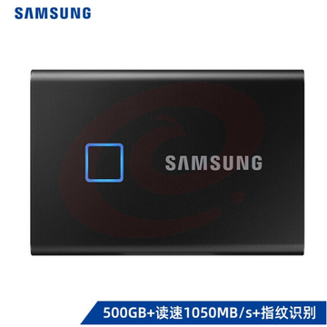 三星 500GB Type-c USB 3.2 移动固态硬盘（PSSD） T7 Touch 黑色 NVMe传输 1050MB/s 指纹识别 SKU：YDKJ07554