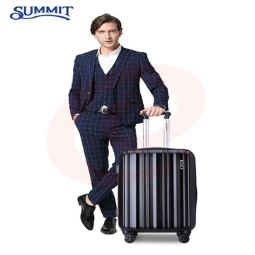 莎米特（SUMMIT）大容量行李箱女22英寸拉杆箱男女通用万向轻音轮旅行箱包密码箱可扩容PC154T4A 黑色