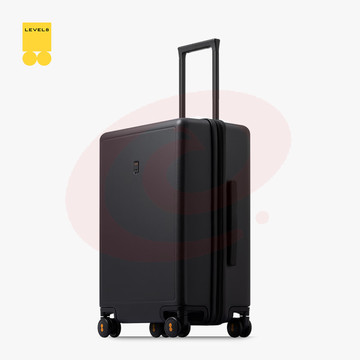 地平线8号（LEVEL8）行李箱旅行箱登机箱密码箱20英寸科思创PC箱体男女拉杆箱 黑色