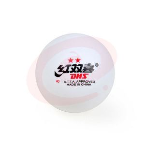 红双喜星白色乒乓球 1840BO　DXAJ731-2 40mm 二星