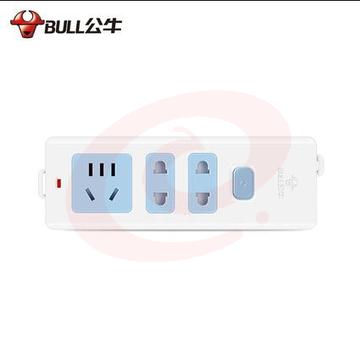 公牛（BULL） GN-618  不带电源线  无线 插座 无线接线板3位带开关多功能排插插线板拖线板