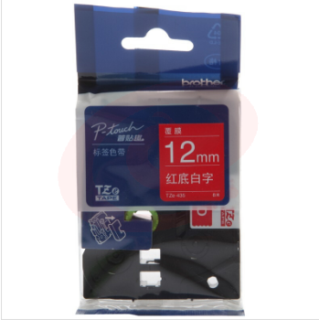 兄弟（brother） TZe-435 兄弟TZe-435 12mm红底白字标签色带(适用所有兄弟PT系列）