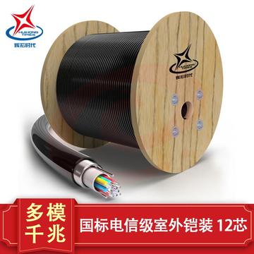 辉宏时代（HUIHONGTIMES） OM2室外多模千兆铠装光缆中心管式GYXTW光纤线缆国标电信级 12芯多模千兆GYXTW-12A1b【62.5】 10米