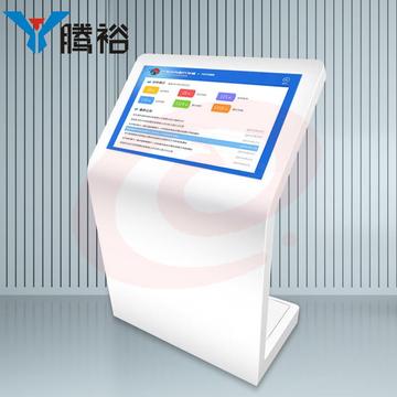 腾裕 55英寸触摸查询一体机自助终端机卧式L型多功能机柜商场展厅银行医院展览智能多媒体信息互动广告触控