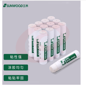 三木(SUNWOOD)效率王系列 12支装36g高粘度PVA固体胶/快干耐用胶棒 P98-36