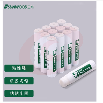 三木(SUNWOOD)效率王系列 12支装36g高粘度PVA固体胶/快干耐用胶棒 P98-36 SKU：YDKJ09198