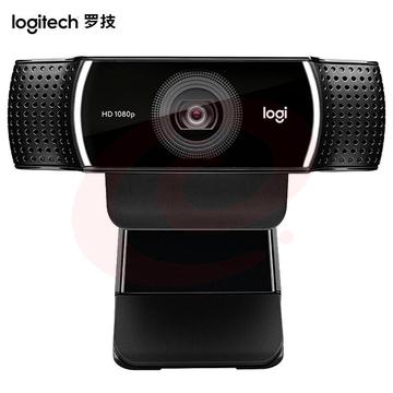 罗技（Logitech） C922PRO高清摄像头 家用电脑台式机摄像头直播视频会议摄像头1080P 黑色