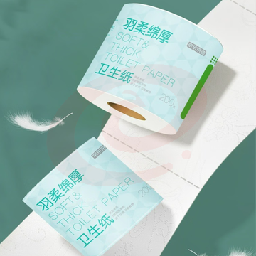 京东京造羽柔有芯卷纸五层加厚200g*27卷卫生纸卷筒纸 纸巾卷纸 手纸 厕纸