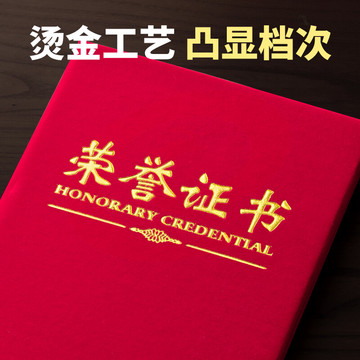 DSB 6K绒面经典款荣誉证书获奖证书颁奖证书奖状证书证书外壳 10本装【附20张内芯】050810