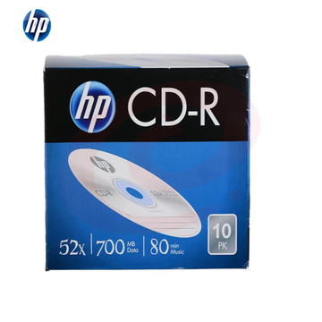 惠普（HP） CD-R 光盘/刻录盘 空白光盘 52速700MB 盒装10片