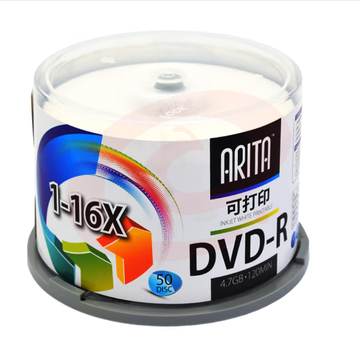 铼德(ARITA) e时代可打印 DVD-R 16速4.7G 空白光盘/光碟/刻录盘 桶装50片