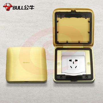 公牛（BULL）开关插座五孔地插座翻盖式方形全铜隐藏式5孔地脚插座GD6Z223