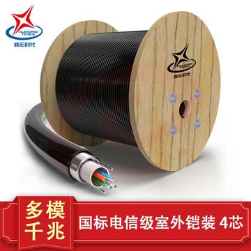 辉宏时代（HUIHONGTIMES） OM2室外多模千兆铠装光缆中心管式GYXTW光纤线缆国标电信级 4芯多模千兆GYXTW-4A1a【50/125】 10米