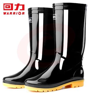 回力雨鞋男士款时尚雨靴户外防水不易滑耐磨HL807中筒黑色44码