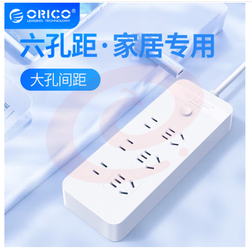 奥睿科(ORICO) 插座智能充电插线板6孔桌面接线板居家办公排插新国标 总控1米 NK2S-6A