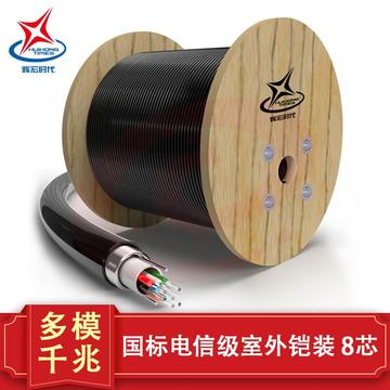 辉宏时代（HUIHONGTIMES） OM2室外多模千兆铠装光缆中心管式GYXTW光纤线缆国标电信级 8芯多模千兆GYXTW-8A1a【50/125】 100米