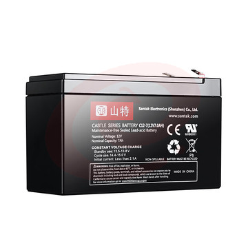山特（SANTAK）UPS不间断电源城堡铅酸蓄电池C12-7AH 12V7AH阀控密封免维护