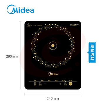 美的（Midea） 电磁炉大功率家用一体面板 防水炒菜火锅不粘锅电磁灶2200W大功率 MC-E22B12【170mm双层大线圈盘】 电磁炉 SKU：YDKJ09452