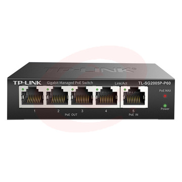 普联（TP-LINK）5口全千兆云管理 PoE供受电一体机 TL-SG2005P-P60 企业级
