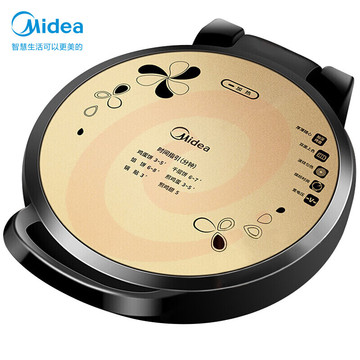 美的（Midea）电饼铛家用早餐机煎烤机大烤盘烙饼三明治薄饼机涂层双面加热加大加深智能感温 JHN34Q