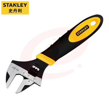 史丹利（STANLEY）双色柄铬钒钢活动扳手多功能汽修车机修活络扳手开口扳手 90-948-23 （8英寸）现货