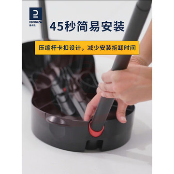 迪卡侬（DECATHLON）2023年新便携式羽毛球网快开网羽毛球架基础款橙色-4906275