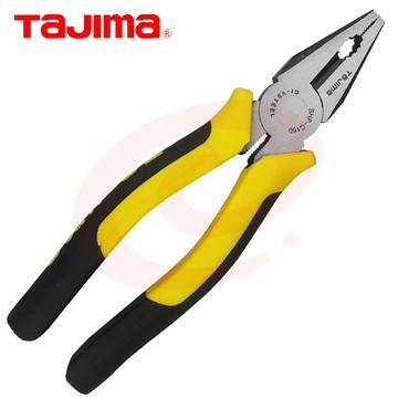 田岛TaJIma 钢丝钳断线钳子老虎钳夹持工具8寸多功能电工钳平口钳 SHP-C200（8寸）