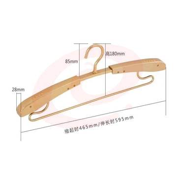 可调节铝合金衣架 宽肩无痕伸缩挂衣架  10个/组