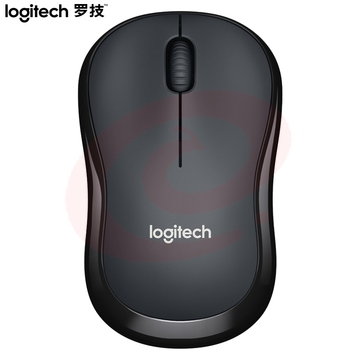 罗技（Logitech）M220 轻音鼠标 无线鼠标 办公鼠标 对称鼠标 带无线微型接收器 灰黑色