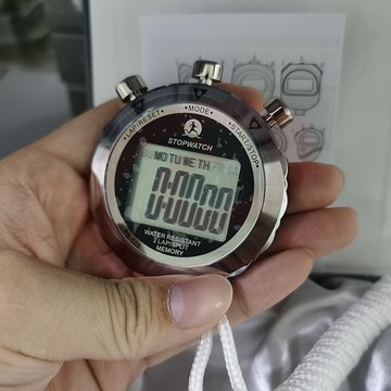 天福PC894单排秒表 5位大字两道记忆 多功能电子运动比赛计时器 PC894/训练款_防摔防震