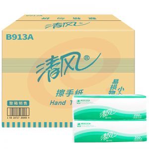 清风 擦手纸 B913A 单层 225*230 三折 200张/包 20包/箱(箱) SKU：YDKJ10460