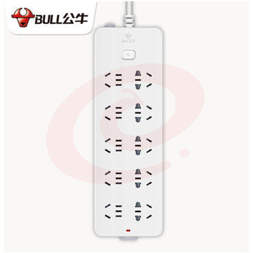 公牛(BULL)GN-218 10孔位3米 新国标插座 插线板插排排插接线板拖线板超功率保护总控带开关