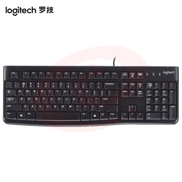 华为（Logitech） K120有线键盘 USB口电脑笔记本商务办公键盘 全尺寸键盘 K120黑色