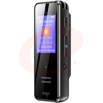 爱国者（aigo）智能录音笔SR50-16G(黑)专业高清降噪 会议录音转文字 超长待机（不带电源适配器）