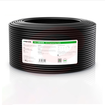 绿联SDI线75-3/5接口BNC高清纯铜线80853芯双屏蔽摄像头传输视频线硬盘录像机同轴线 SDI线 100米(不带头)