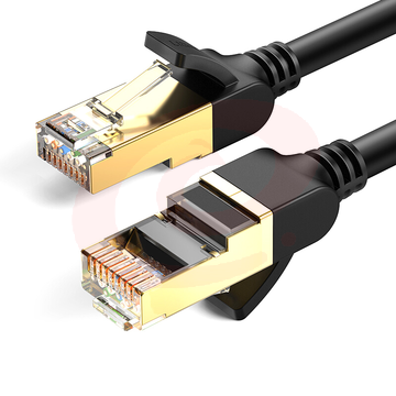 绿联 UGREEN 七类屏蔽网线 Cat7 11268 1米 (黑色)