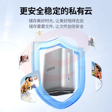 绿联私有云 DH2100 网络云存储(双盘位 配2×2T酷狼硬盘)家庭个人云网盘  DBJ202307171328032