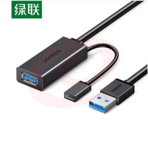 绿联 UGREEN US175 USB3.0信号放大延长线 带安卓充电接口 5米 SKU：YDKJ11514