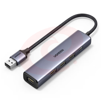 绿联USB3.0分线器扩展坞 高速4口HUB集线器拓展坞 适用笔记本电脑一拖多转换器转接头带供电口 0.2米 SKU：YDKJ11481