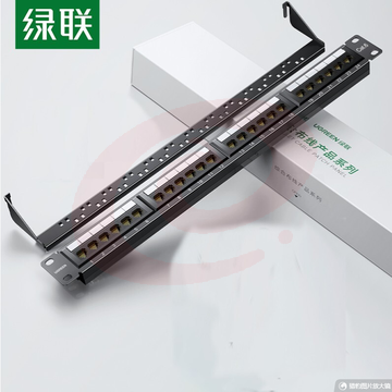 绿联(UGREEN)六类配线架48口 CAT6类网络配线架网线跳线理线架工程级机架式 NW127 1U理线槽架 80442