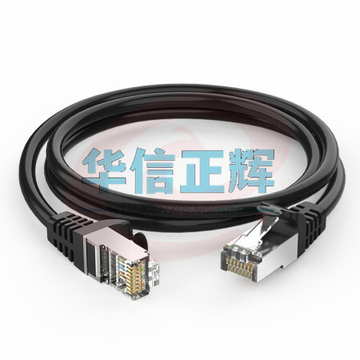 秋叶原(CHOSEAL)七类网线 Cat7类纯铜双屏蔽万兆网络连接线 7类宽带电脑游戏监控网络跳线10米 QJ7101BKT10