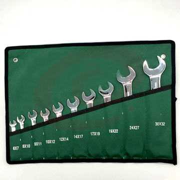 凯工 10件 10*6*32 镜面开口扳手双开口扳手开口扳手套装 SKU：YDKJ12512