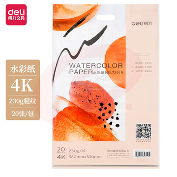 得力73919_4K水彩纸(白色)(包)