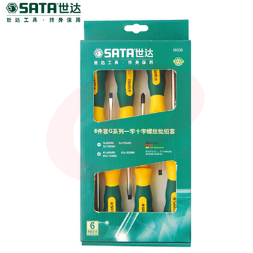 世达（SATA）6件G系列一字、十字螺丝批组套货号09335