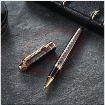 英雄（HERO）宝珠笔953枪灰色金属格子纹宝珠笔签字笔0.5mm&0.7mm (zhyghf_23099608)