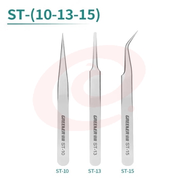 绿林（GREENER）镊子不锈钢弯头燕窝挑毛细尖头小防静电工具维修夹子镊子 (zhyghf_93500515) SKU：YDKJ11907